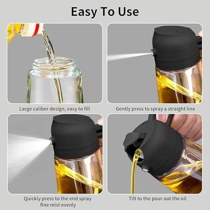 Glass Oil Sprayer and Dispenser Bottle