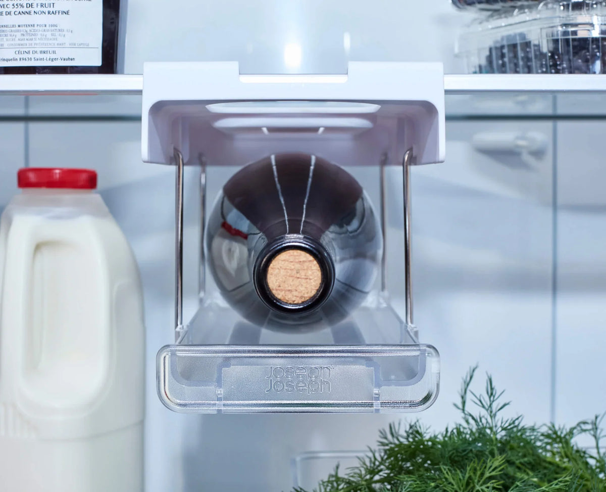 FridgeStore Under-Shelf Collapsible Bottle Holder, Clear