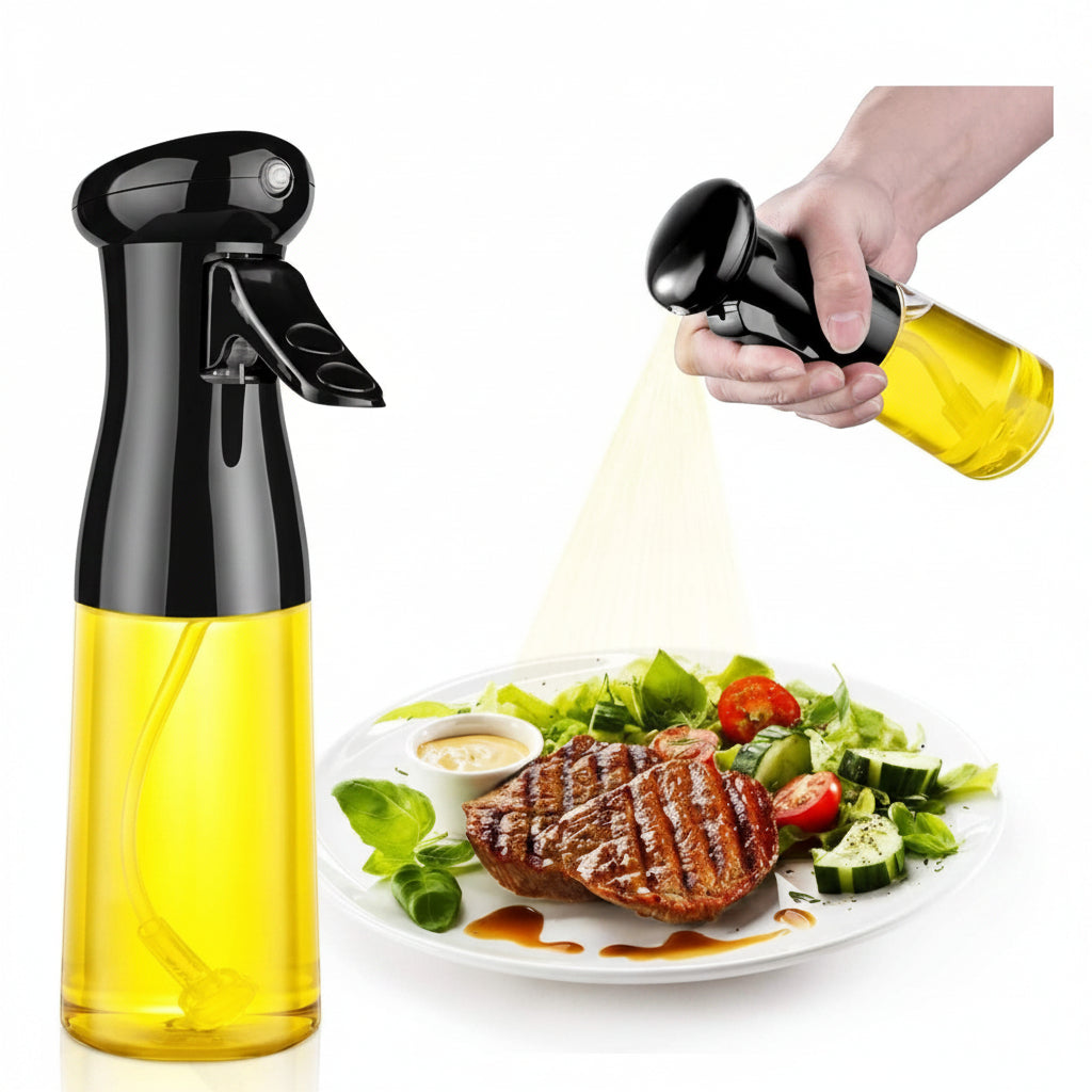 Oil Sprayer for Cooking, 210ml Glass Oil Dispenser Bottle Spray Mister