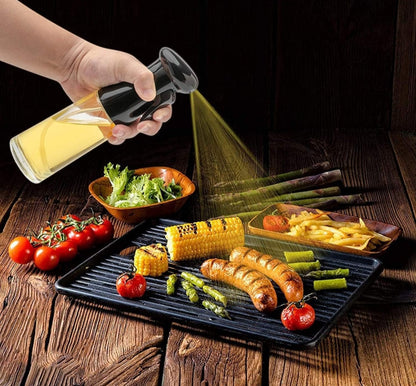 Oil Sprayer for Cooking, 210ml Glass Oil Dispenser Bottle Spray Mister