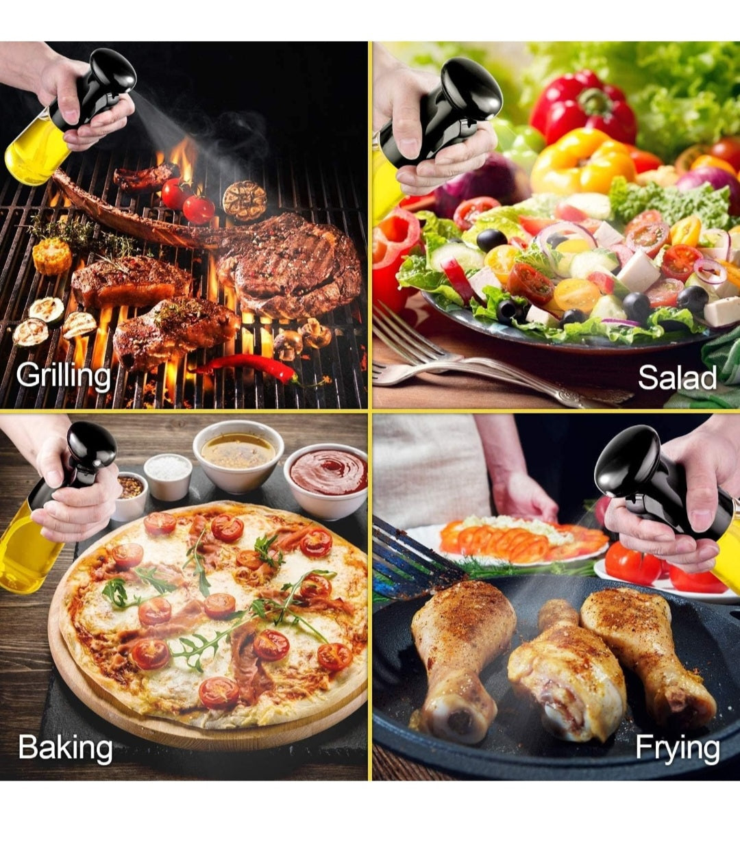 Oil Sprayer for Cooking, 210ml Glass Oil Dispenser Bottle Spray Mister